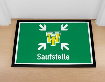 Fußmatte Fußmatte Saufstelle Bier-Gläser lustiger Fußabtreter Geschenk Männer rutschfest & waschbar Moonworks®, MoonWorks, rechteckig