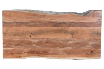 möbelando Baumkantentisch Forrest-28, Massivholz Akazie, B/H/T 200x76x100 cm
