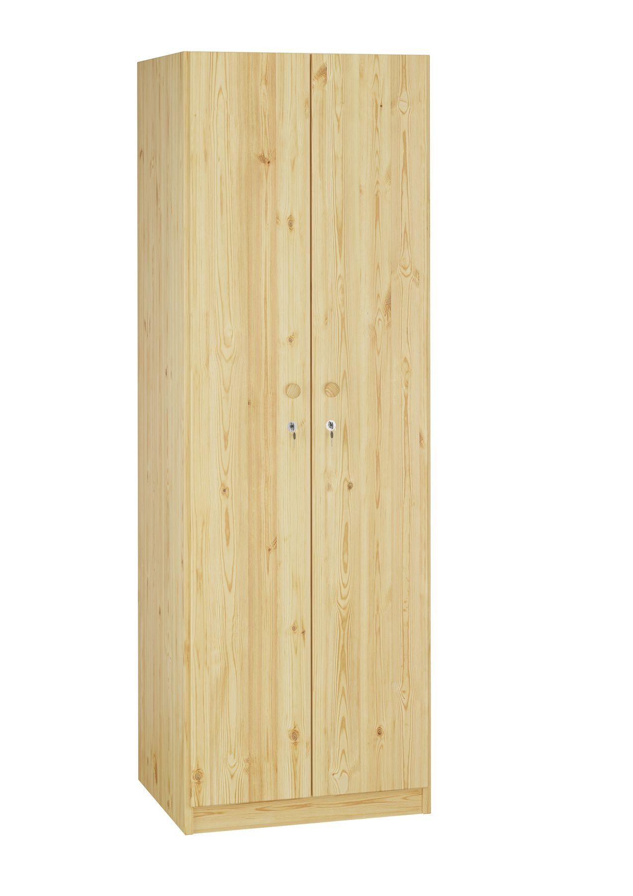 ERST-HOLZ Spind Praktischer Massivholz-Kleiderschrank erweiterbar aus Kiefer massiv