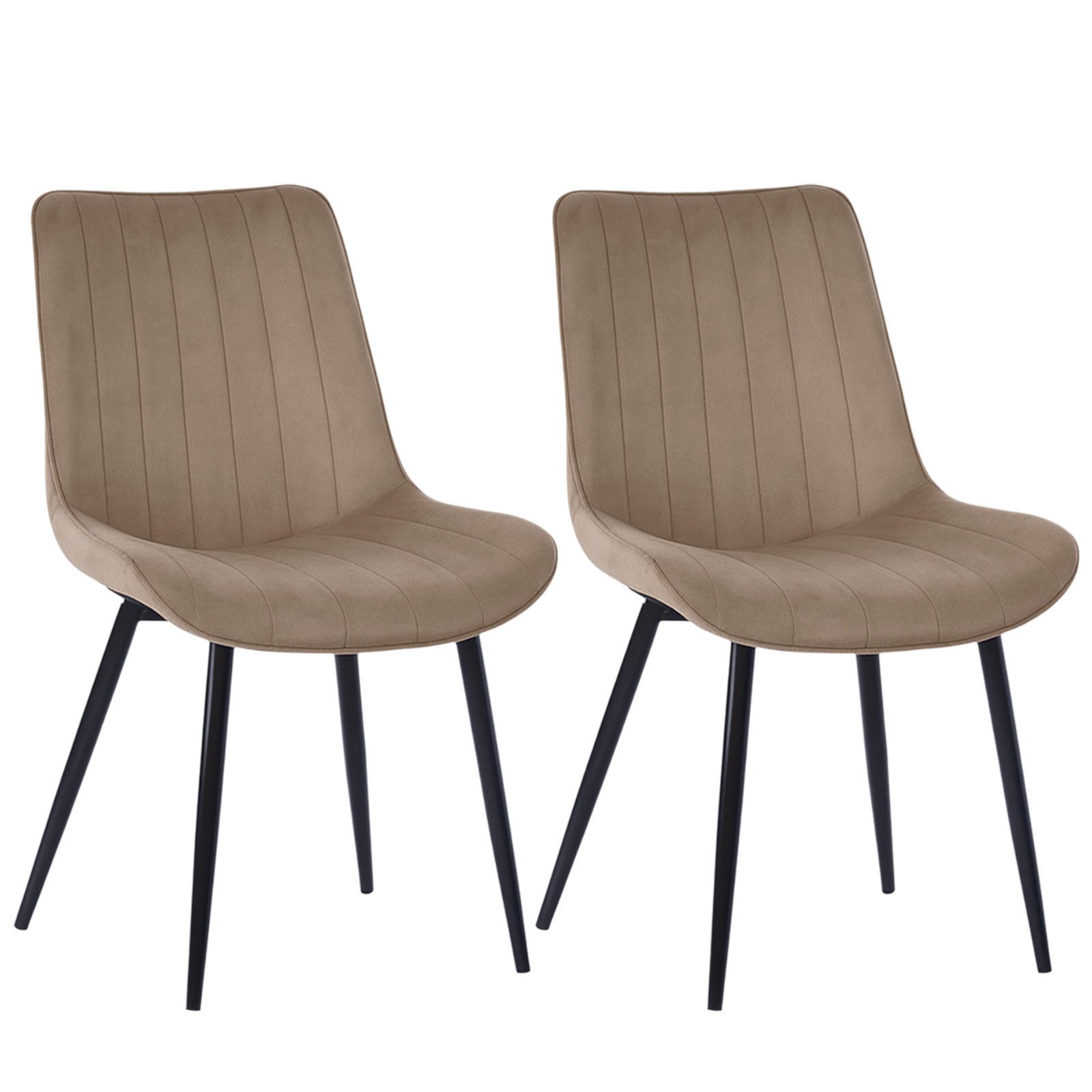 HOMAVO Esszimmerstuhl YZ1 STUHL-SET 2 Stück in Stoff oder Kunstleder – modern & gepolstert