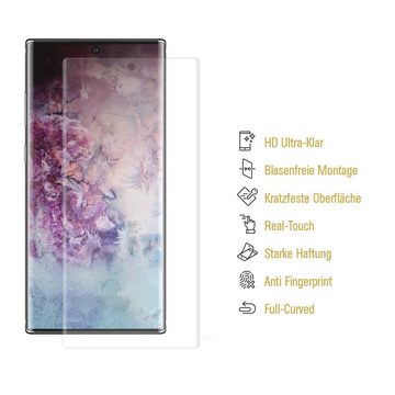 Protectorking Schutzfolie 1x Panzerfolie für Samsung Galaxy Note 10 FULL COVER Displayschutzfoli, (1-Stück), klar