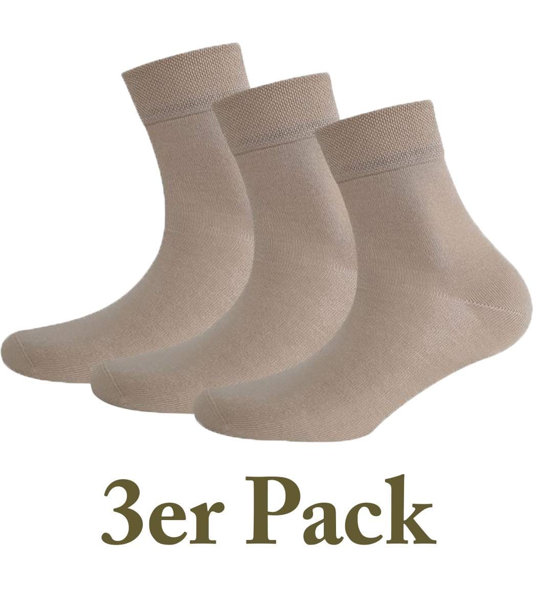 Sympatico Kurzsocken Kurzsocken Basic Line (Spar-Pack, 3-Paar) aus hautfreundlicher Baumwolle