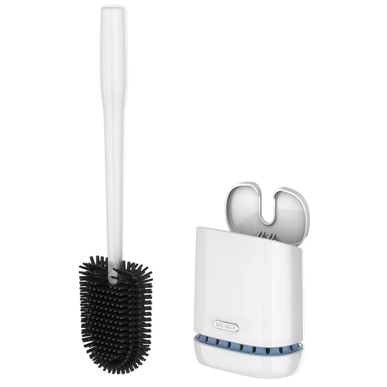 LuxusKollektion WC-Garnitur Toilettenbürste mit Halter Weiss Wandmontage, (1-tlg)