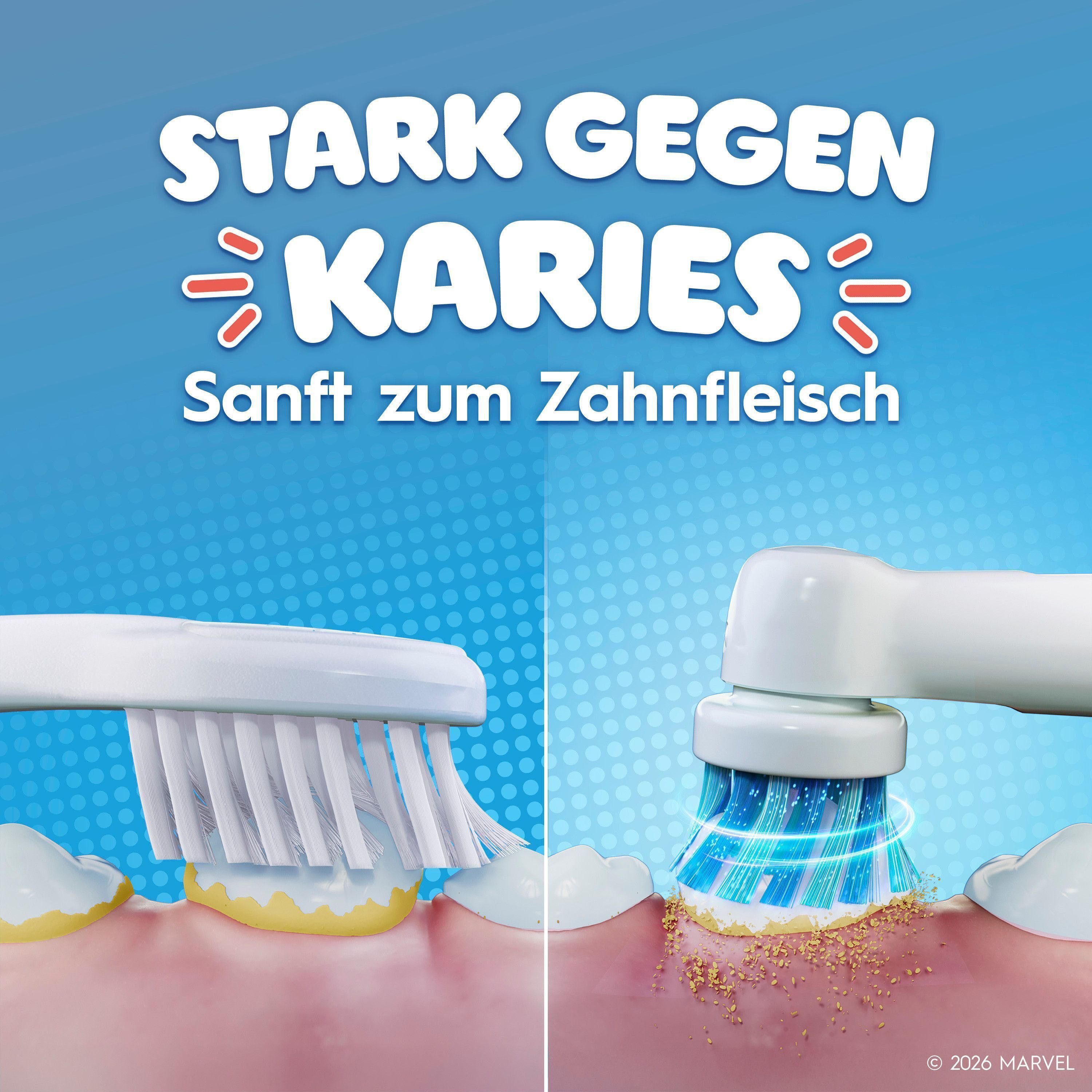 Oral-B Elektrische Zahnbürste Pro Kids Spiderman, Aufsteckbürsten: 1 St., für Kinder ab 3 Jahren