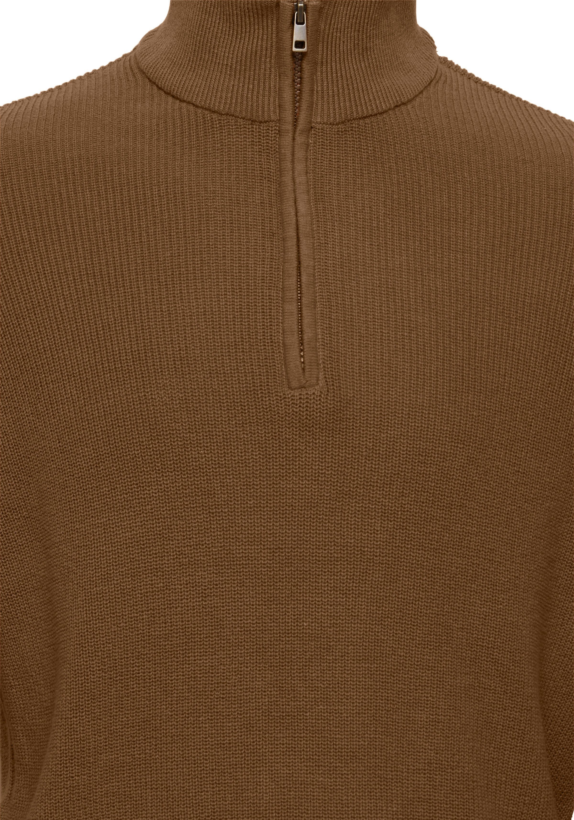 half-zipp BL BHCodford Pullover Blend Brown Stehkragenpullover