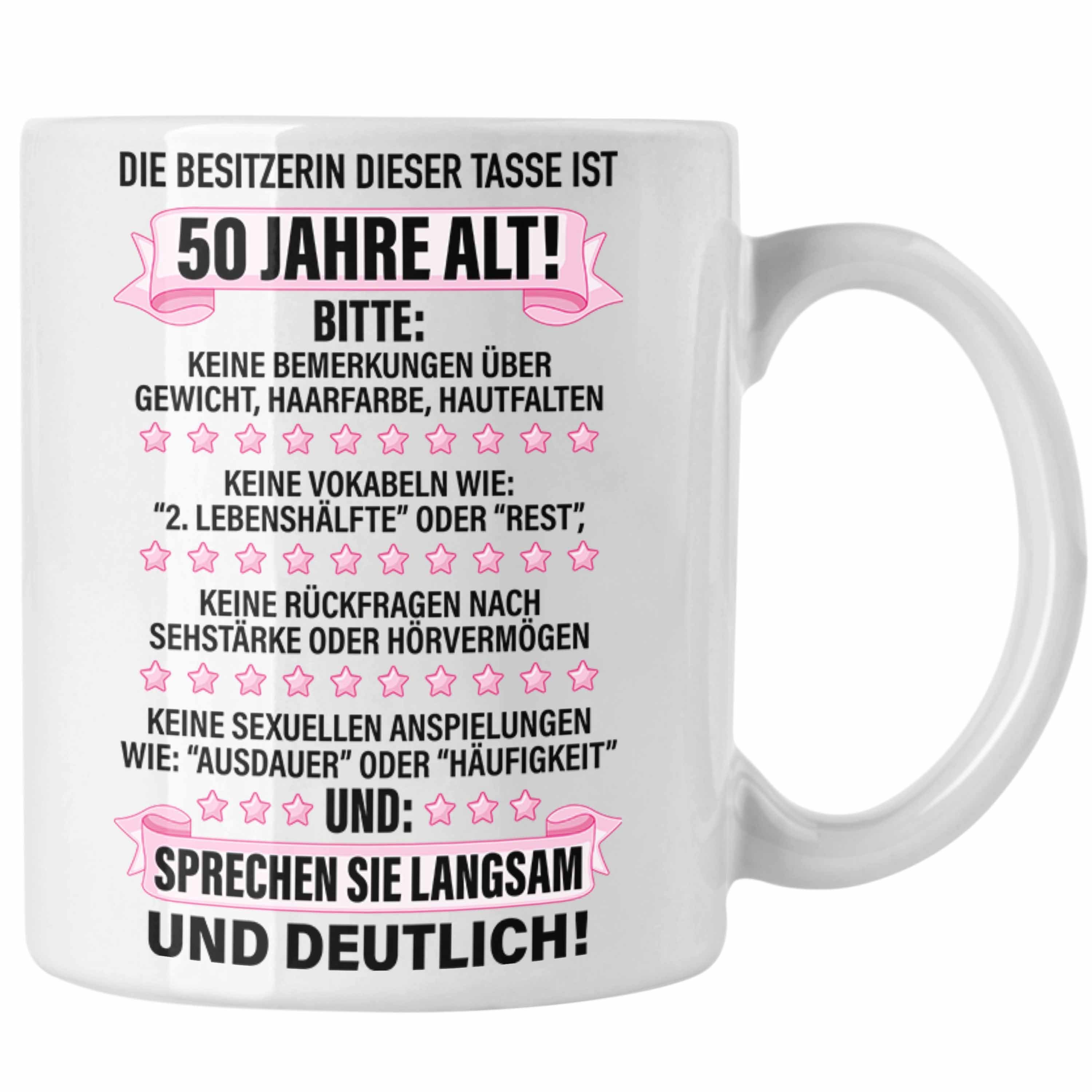 Tasse Trendation - 50. Geburtstag Frauen Tasse Geschenk Geschenkidee 50er Geburtstag Spruch Perfektion Mama Mutter Lustiger Spruch Witzig