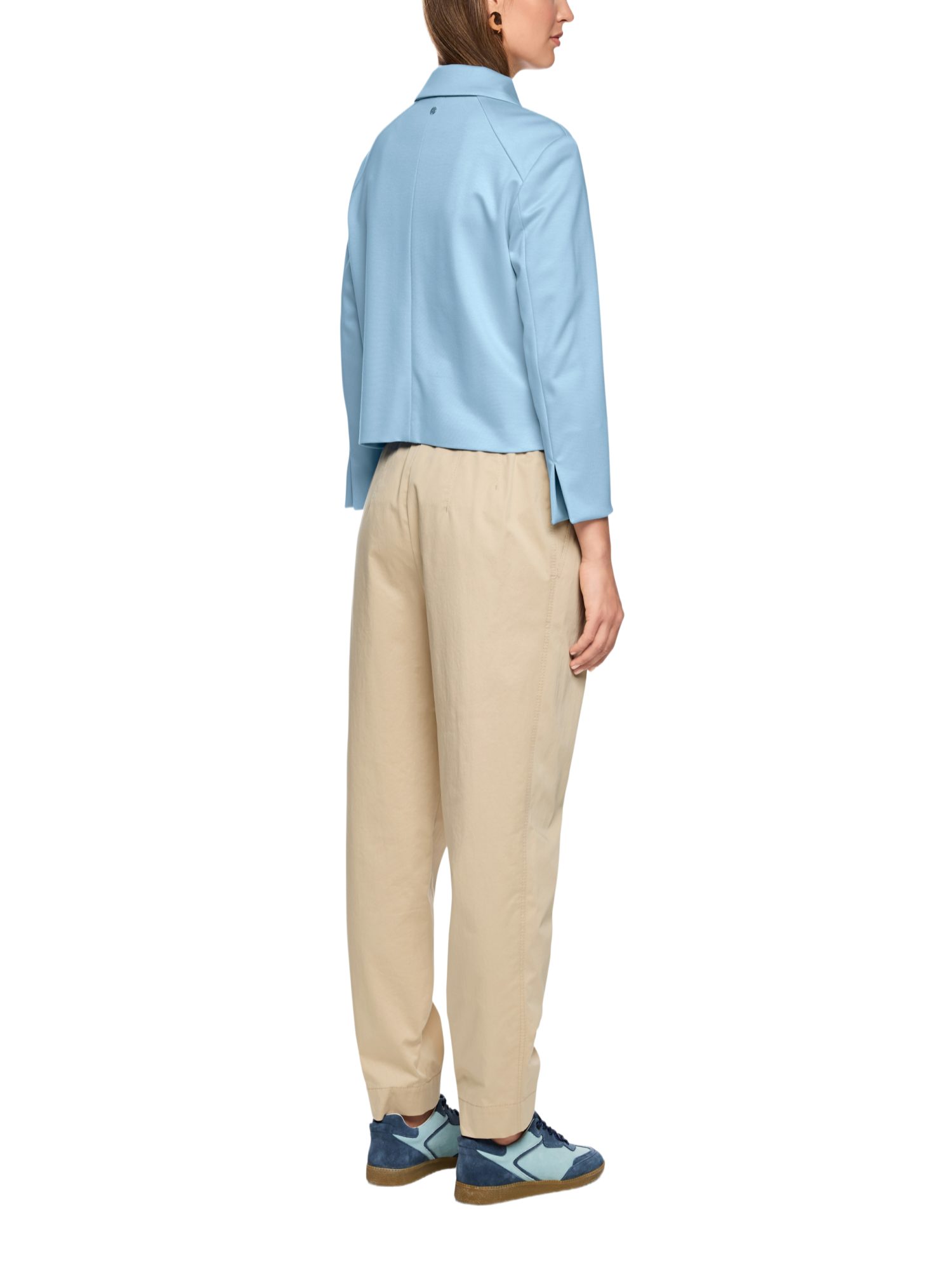 Marc Cain Kurzjacke AA.1 - S - Seasonal Colours I blau,Elegant,Viskose,Unifarben,Kent,Lang,Gerade