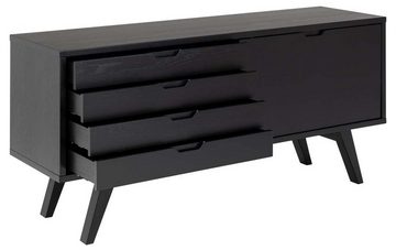ebuy24 Sideboard ALine Sideboard 1 Tür, 4 Schubladen schwarz.