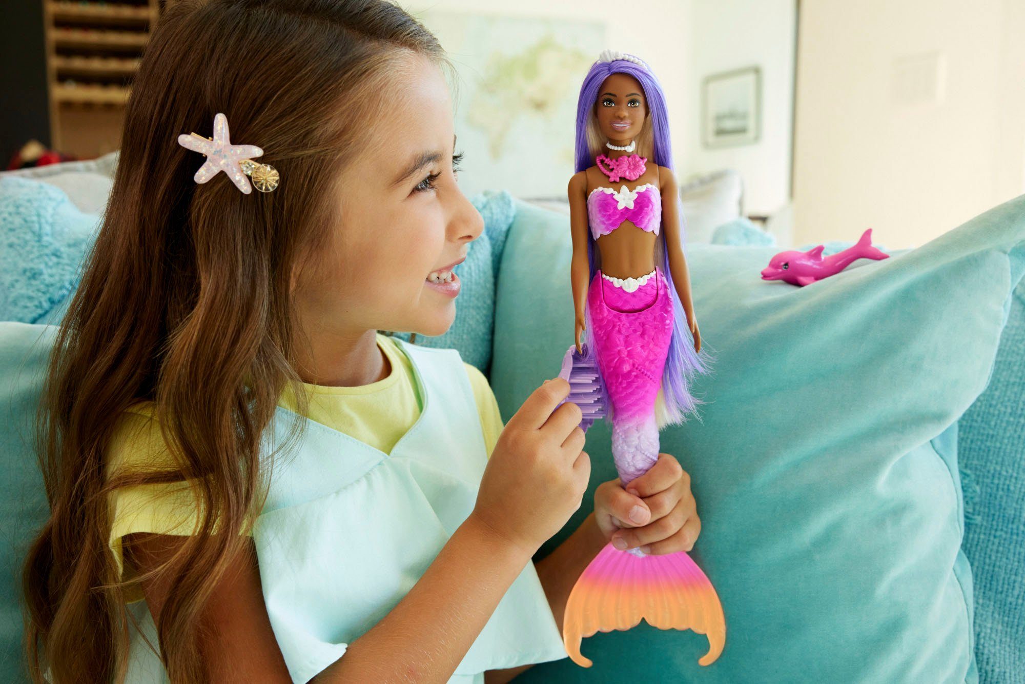 Barbie Meerjungfrauenpuppe Meerjungfrau Brooklyn, mit Farbwechsel günstig online kaufen