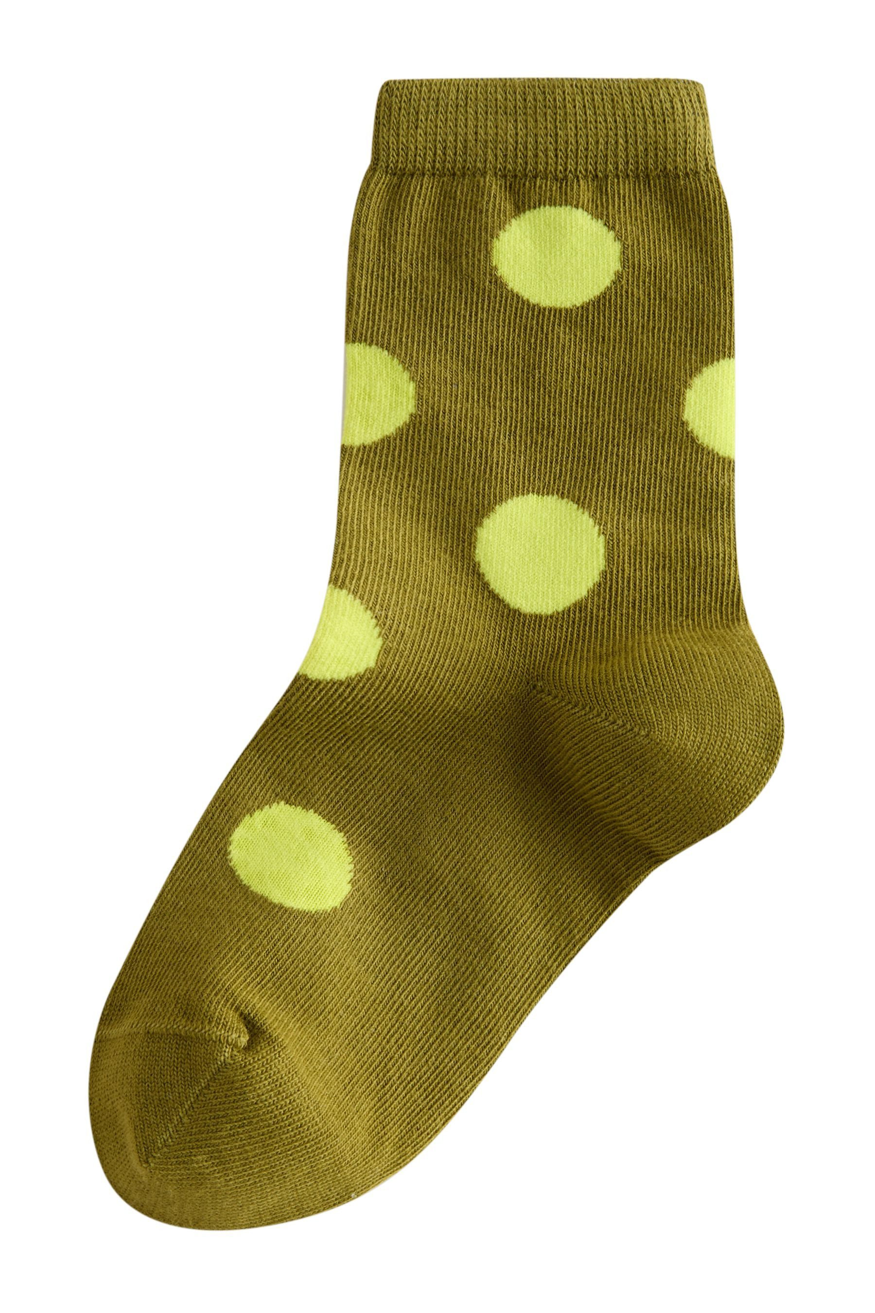 Next Kurzsocken Gepunktete Socken mit Baumwollanteil, 3er-Pack (3-Paar)