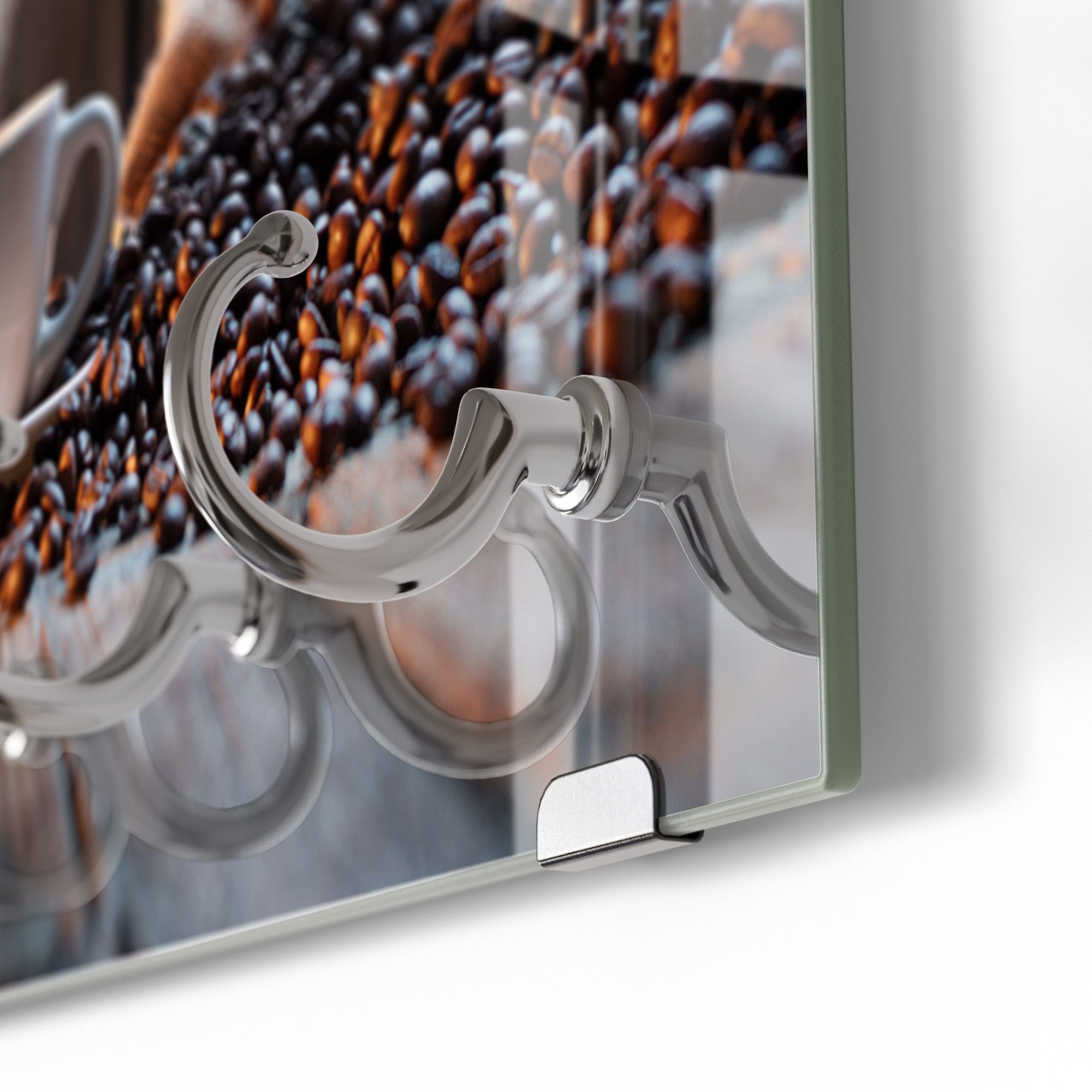 DEQORI Schlüsselbrett 'Rustikale Kaffeeliebe ', (1 St), Schlüsselhalter Schlüssel Haken Schlüsselboard modern Schlüsselleiste