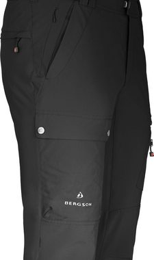 Bergson Outdoorhose FROSLEV COMFORT Herren Wanderhose, recycelt, elastisch, 7 Taschen, Kurzgrößen, schwarz