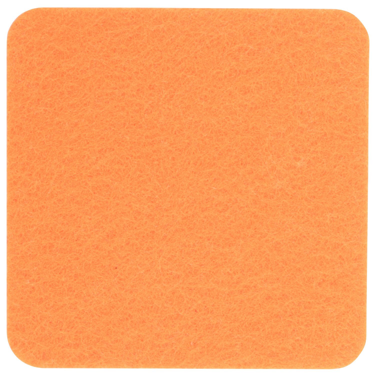 BIASTO Getränkeuntersetzer Eckiger Filz-Untersetzer, quadratisch 15x15cm, Orange, Zubehör für Gläser, Vasen, Tassen, Teller, Tische, Gläser, Weingläser, Cocktails, Flaschen, Schalen, Tischdeko, Blumentopf, Inhalt: jeweils 1 Stück, einfach Mix mischen und Wunschkombination bestellen.
