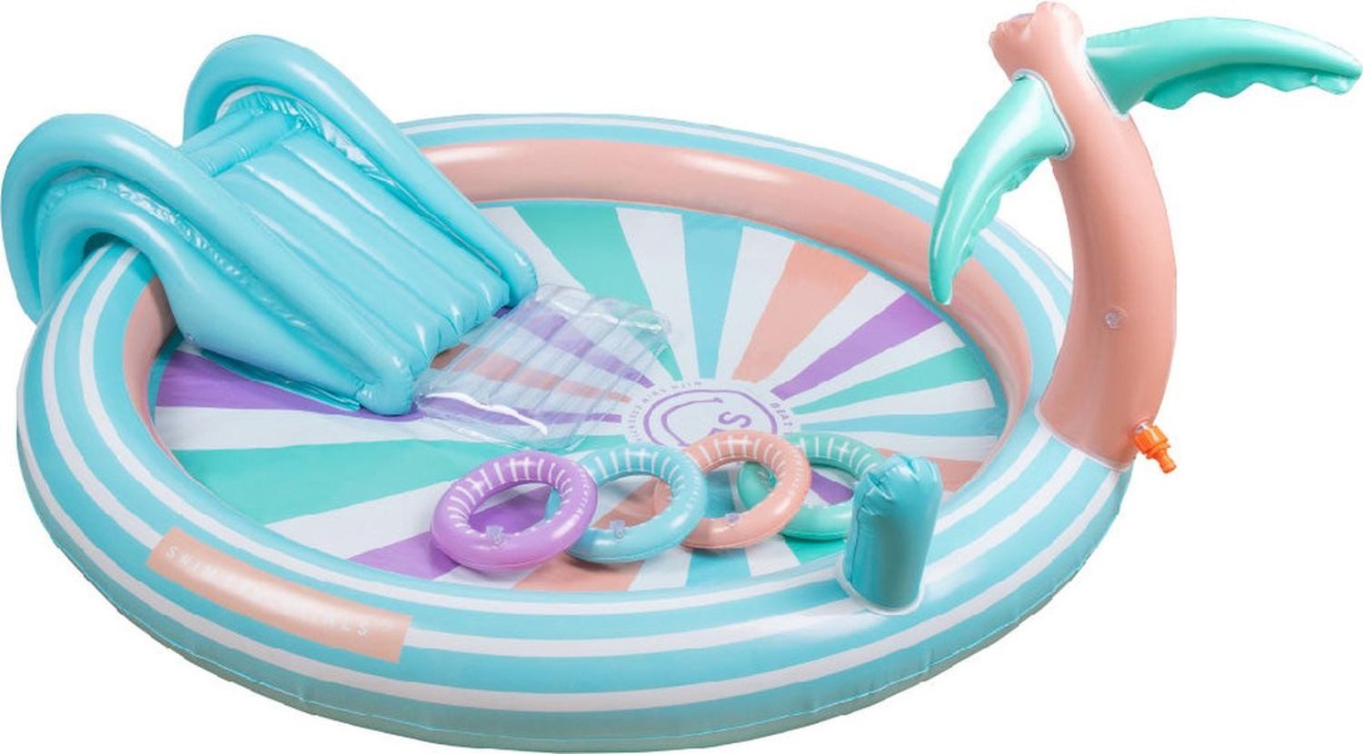 Pool Swim Essentials Abenteuer Pool Regenbogen 183 x 150 cm