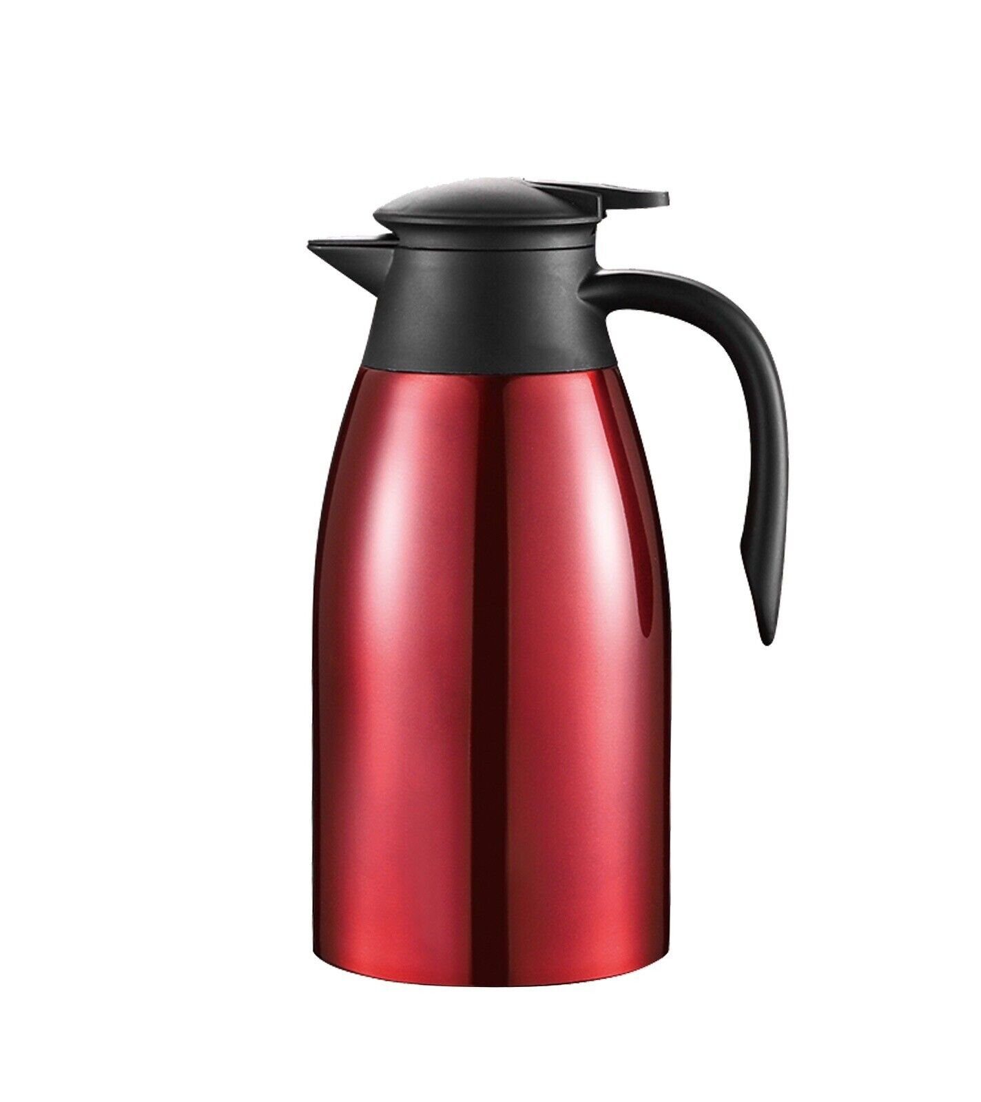 Isolierflasche, Kaffeekanne Rot Cheffinger Thermosflasche Teekanne 2L Isolierkanne