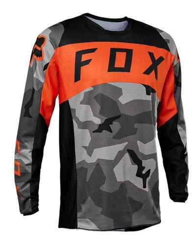 Fox Racing T-Shirt Fox 180 BNKR Fahrrad MX Jersey Grau Camo