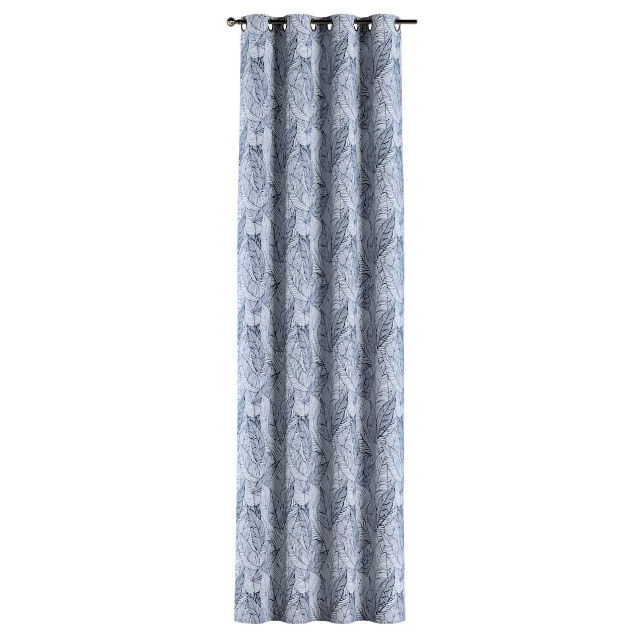 130 100 cm, dunkelblau-weiß Ösenschal Dekoria Velvet, x Vorhang