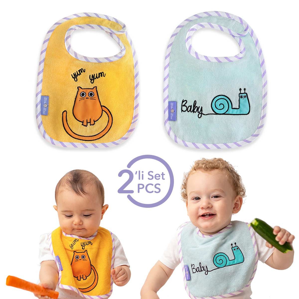Duschtuch Milk&Moo Tombish Cat und Sangaloz Baby Lätzchen Set 2 Stück