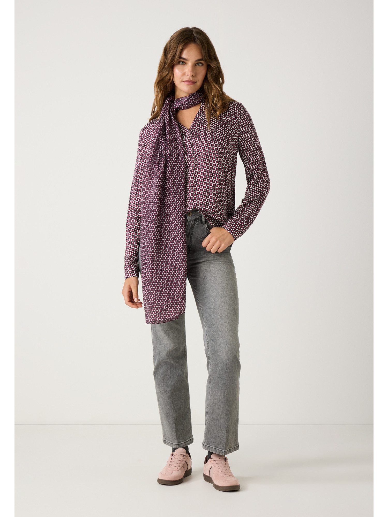 MORE&MORE Langarmbluse Schlupfbluse, lockere Form, langarm günstig online kaufen