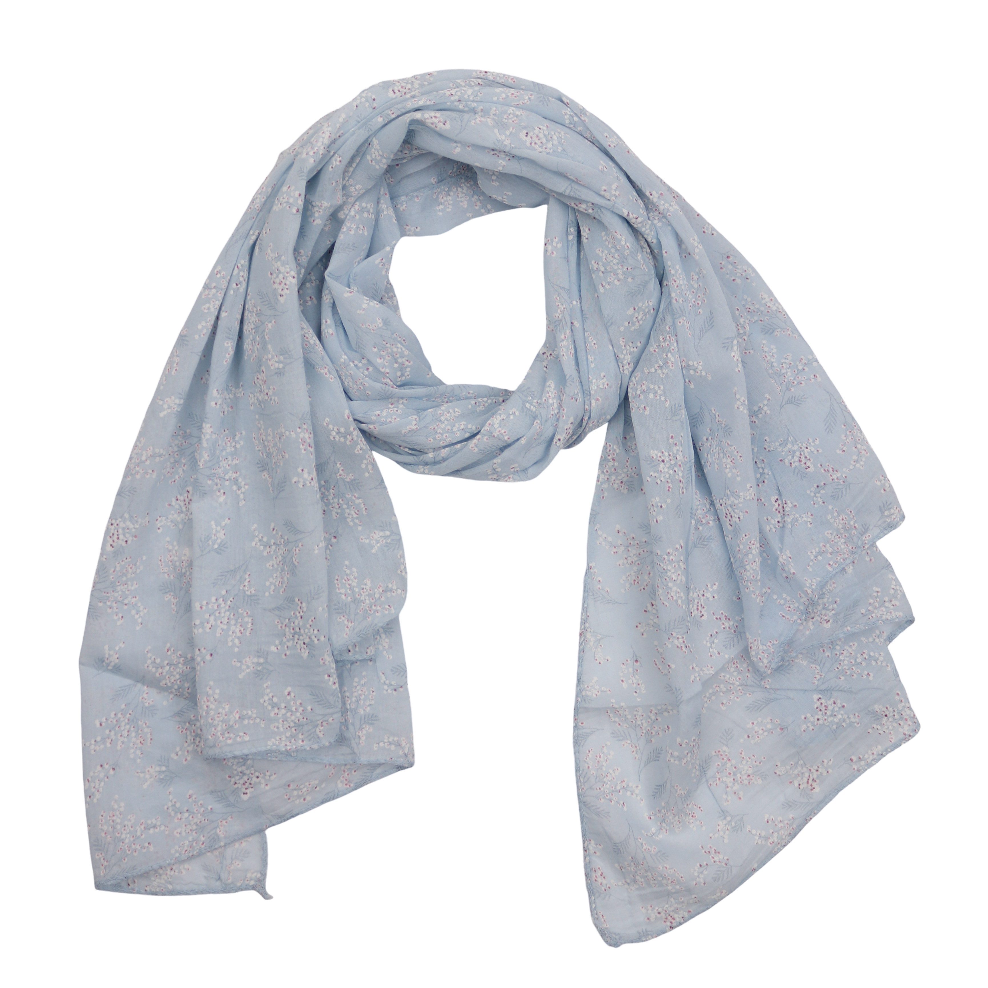 Modeschal Asymmetrischer Schal, Made in Italy 20% Seide 80% Baumwolle