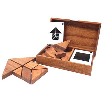 ROMBOL Denkspiele Spiel, Legespiel Doppeltangram - herausfordernde Variante des Klassikers Tangram, Holzspiel