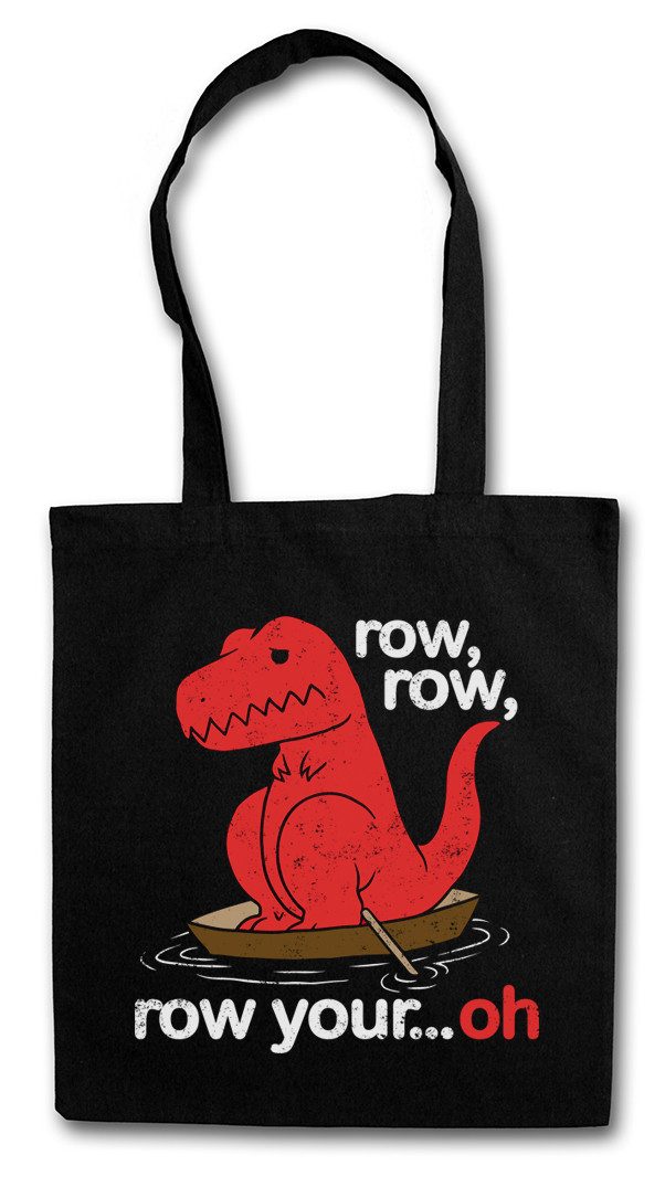 Beuteltasche Row, Row... Oh Stofftasche Tyrannosaurus Rex T-Rex Dinosaur Dino