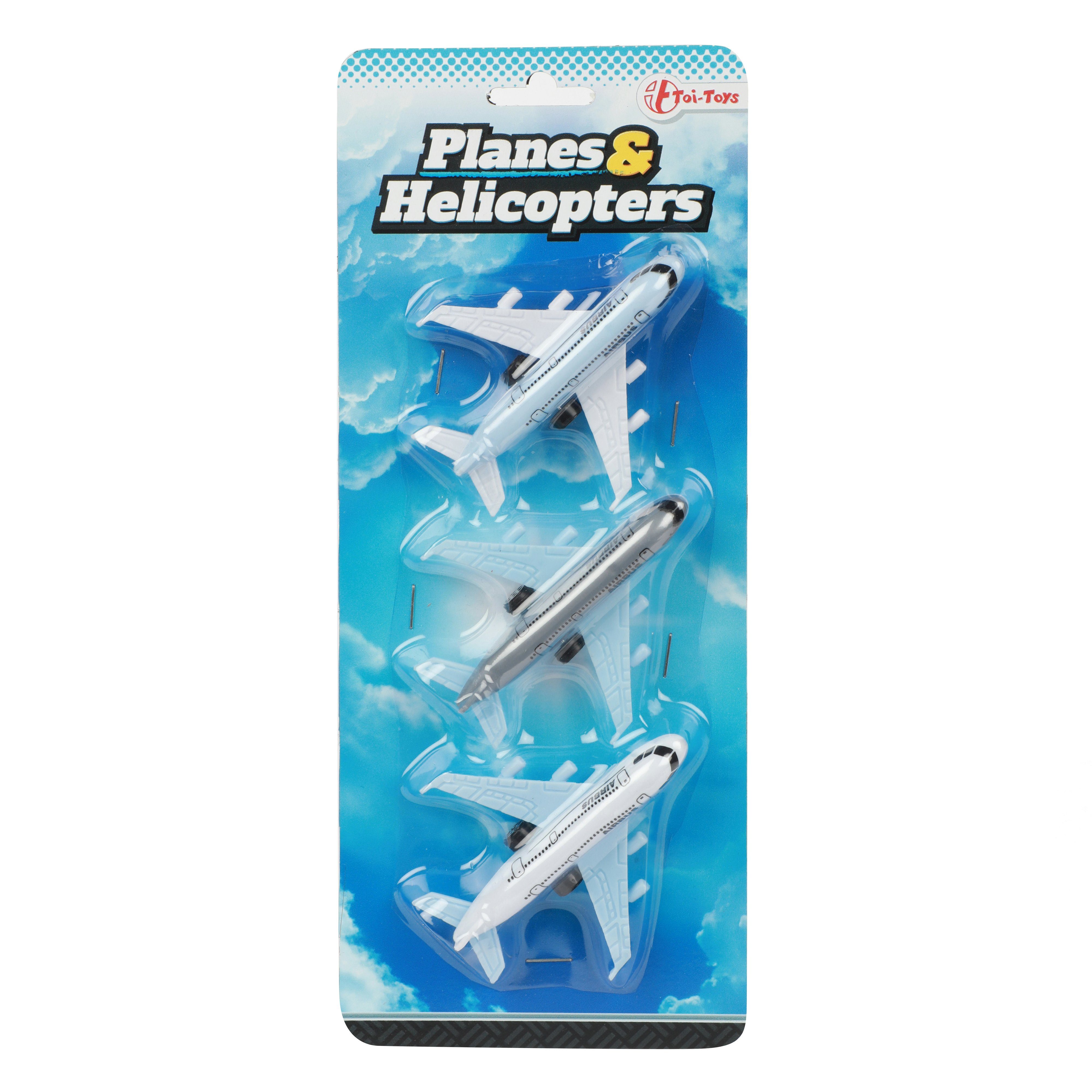 Toi-Toys Spielzeug-Auto Spielzeugflugzeuge - Airbus Flugzeuge (3 Stück) günstig online kaufen