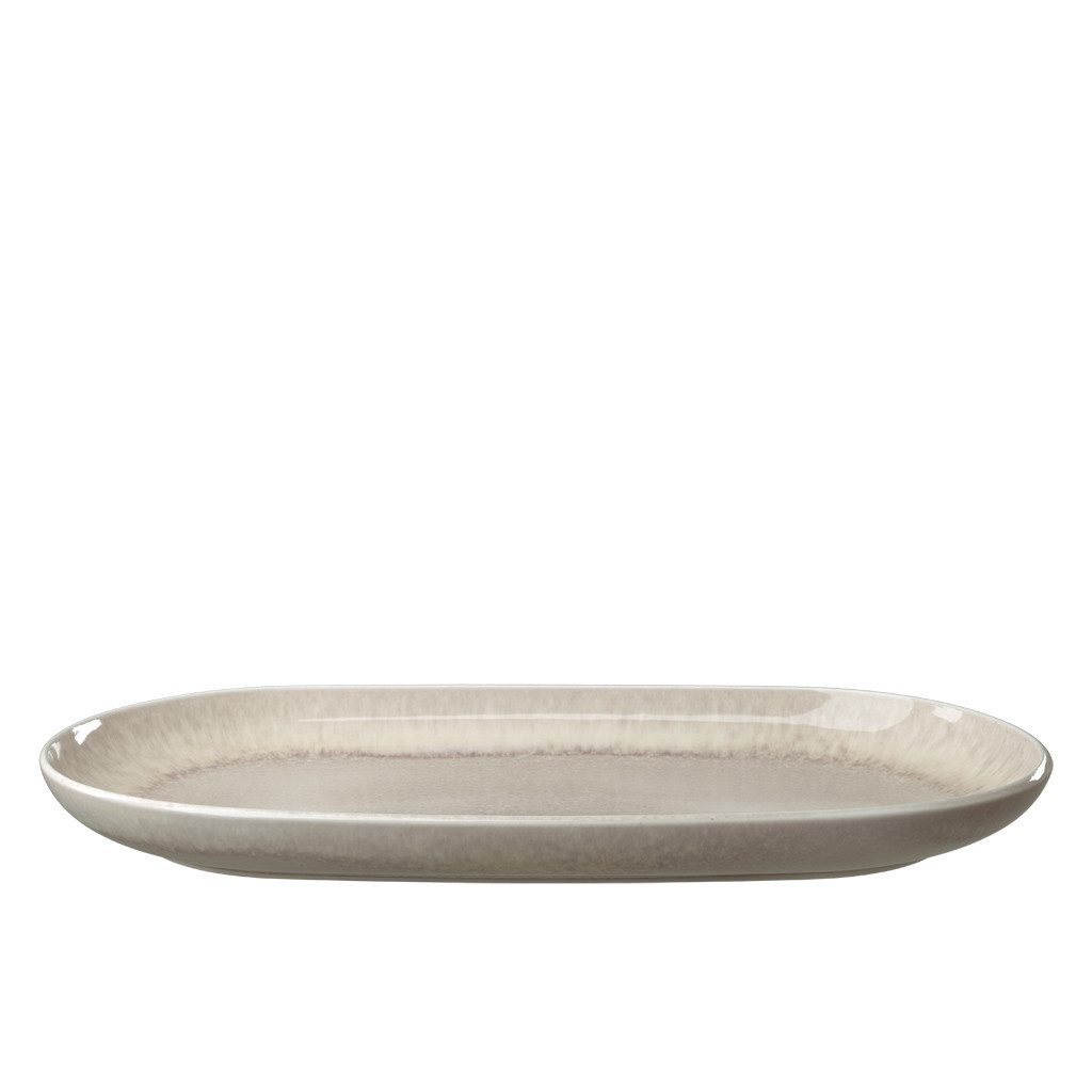 like. by Villeroy & Boch Servierplatte Perlemor Sand Teller oval 34x20x3cm, Porzellan, (1-tlg), Premium Porcelain, mikrow.- & spülm.sicher, Made in Germany – Bild 2 von 4