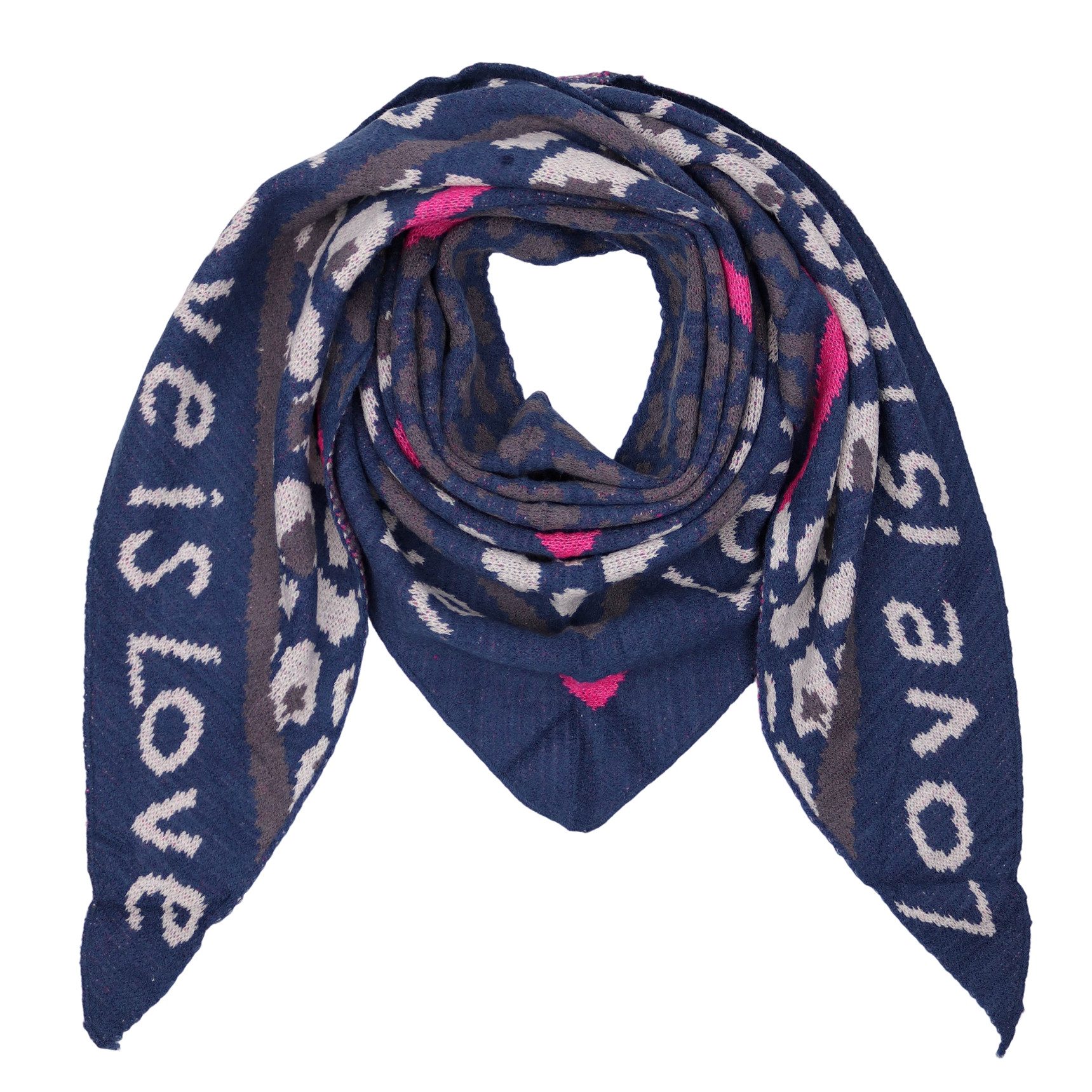 MIRROSI Dreieckstuch kuschliger und warmer Dreiecksschal ca.180x80 cm, (Leo Muster; ca. 220 Gramm; Neue Kollektion Herbst/Winter 2025), Trendiges LEO-Design, wärmend & weich