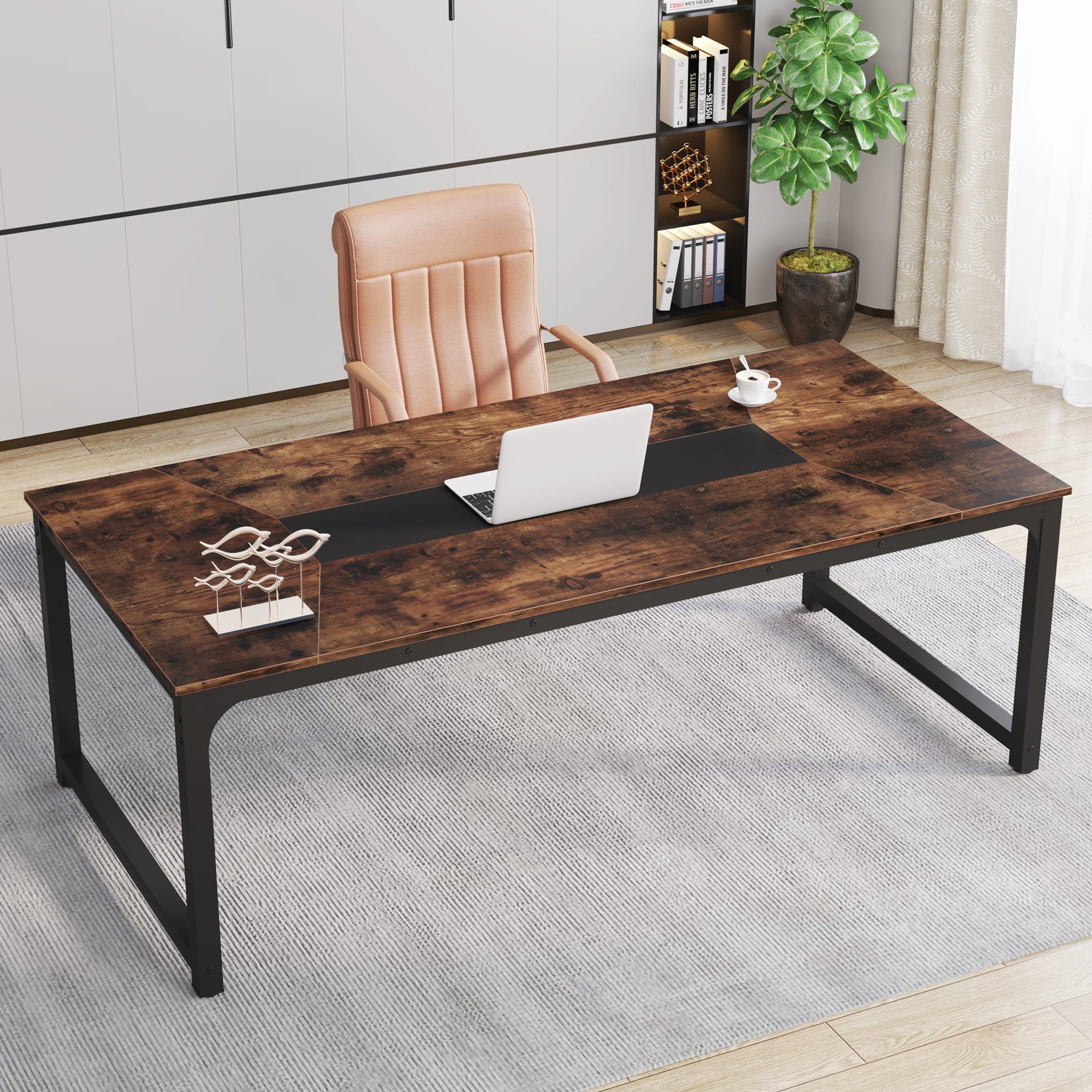 Tribesigns Arbeitstisch 90 x 180 cm günstig online kaufen