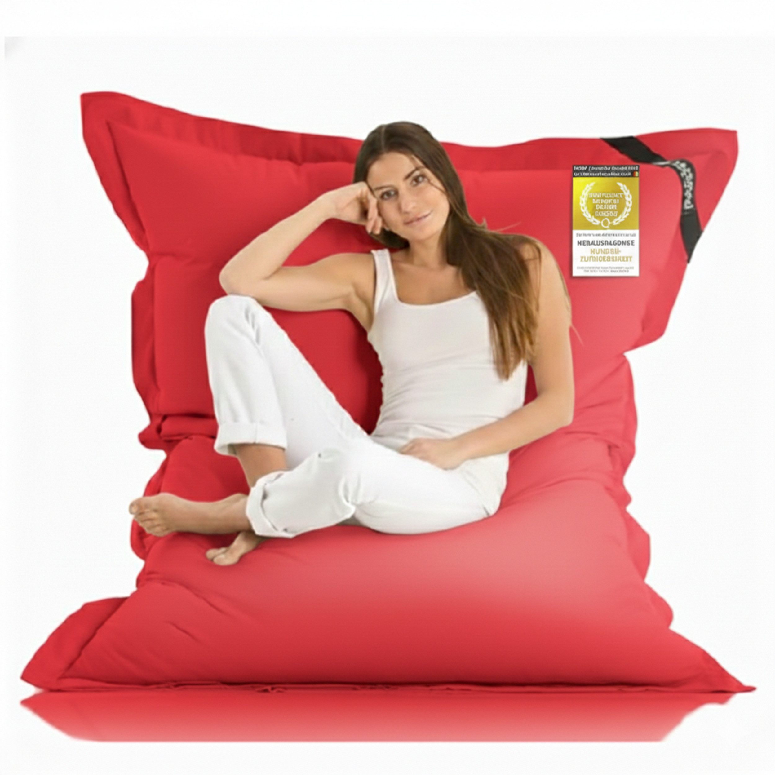 LazyBag Sitzsack Lazybag – XXL Nylon Sitzsack – Wasserfest, Innen und Außen,180x140 cm (Sitzkissen Bean-Bag, Nylon Bezug), 180 x 140 cm