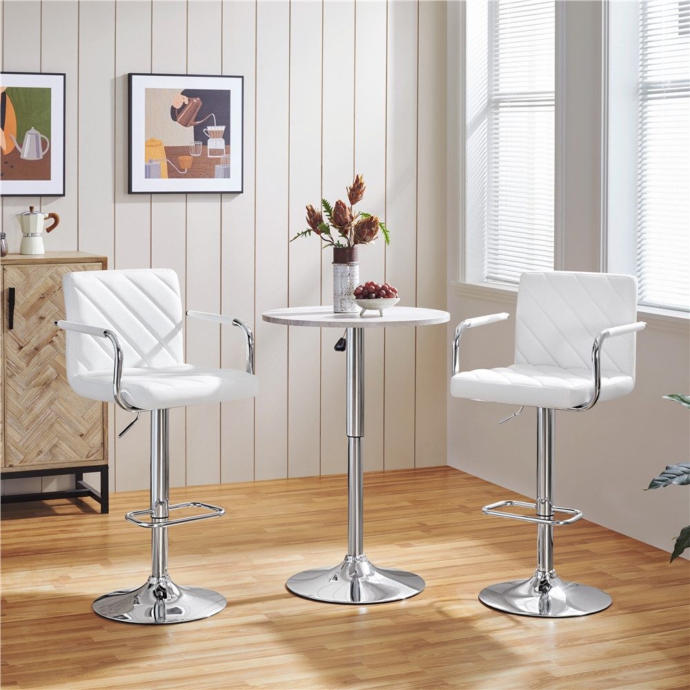 Yaheetech Barhocker 2/4-er Set (2 St), Höhenverstellbarer Barstuhl mit Arml günstig online kaufen