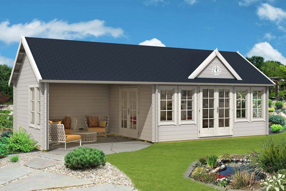 Alpholz Gartenhaus »Gartenhaus Clockhouse-Big Ben 70«, BxT: 950,00×420,00 cm