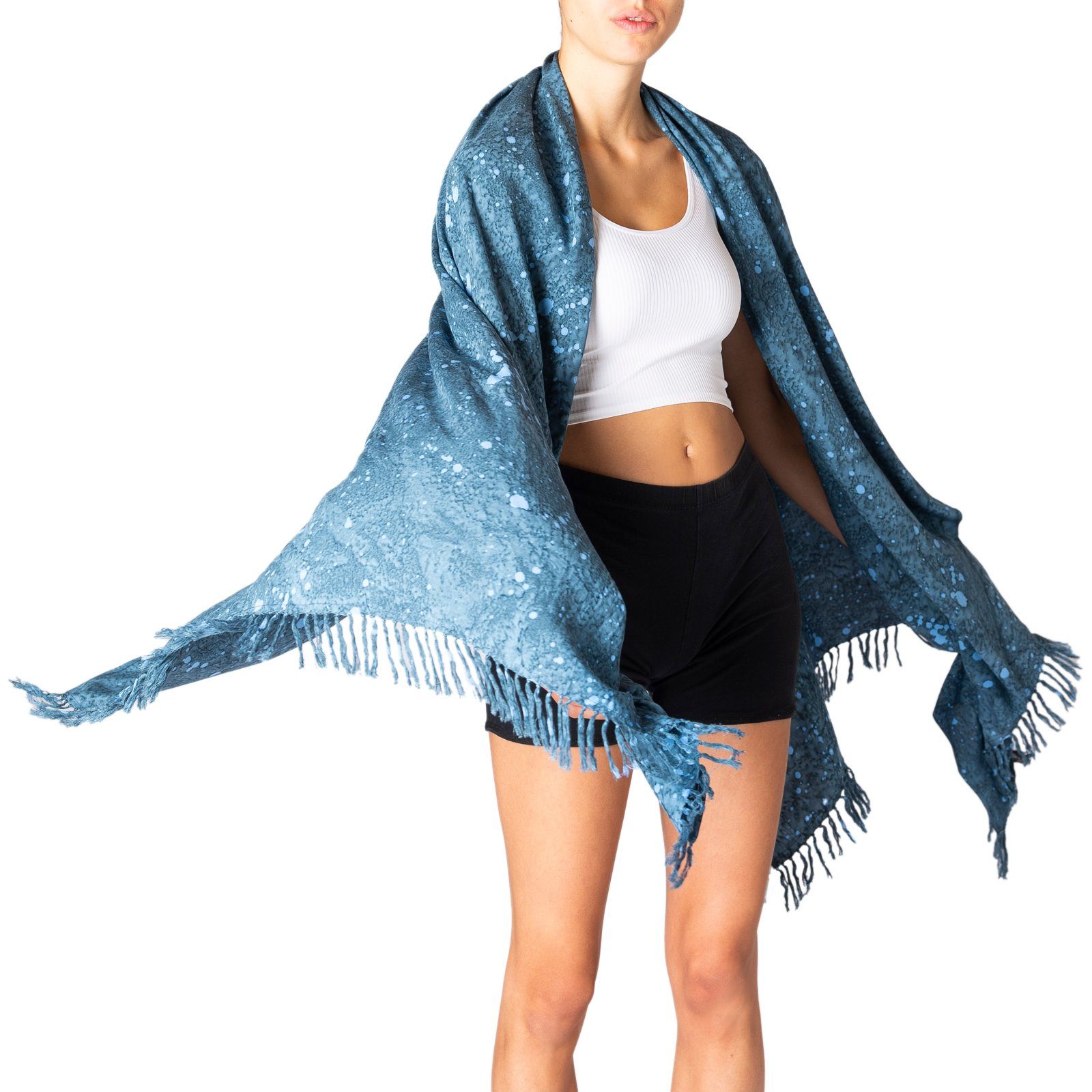 PANASIAM Sarong Pareo Starlit Wachsbatik aus hochwertiger Viskose Strandtuch, Viskose, Strandkleid Bikini Cover-up Tuch für den Strand Schultertuch Halstuch