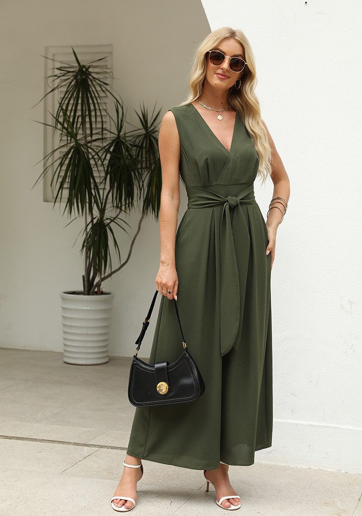 Cupshe Culotte-Overall Eleganter Jumpsuit mit Wickeloptik