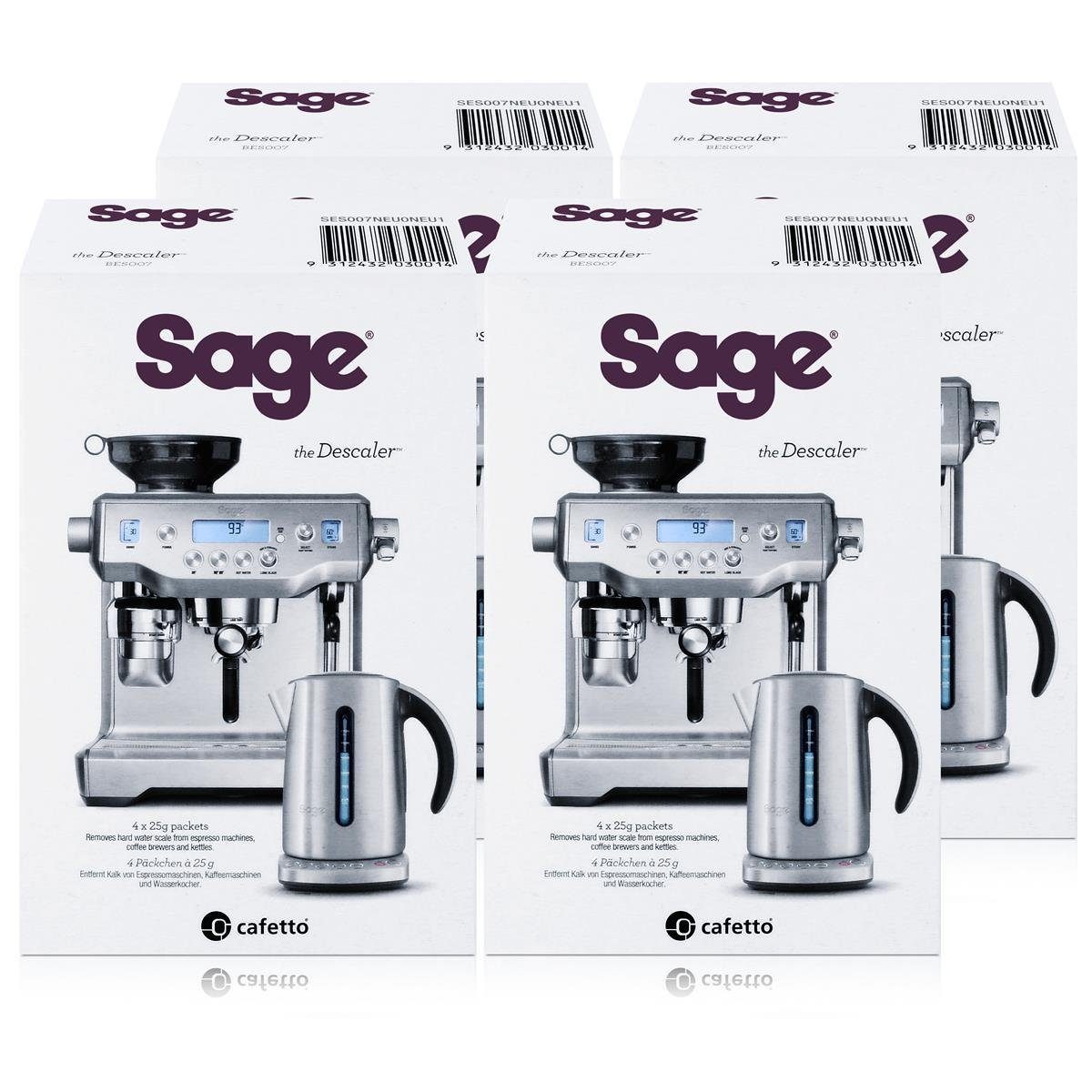 Sage Sage Appliances SES007 Entkalker (4er Pack) 4x25g Entkalker