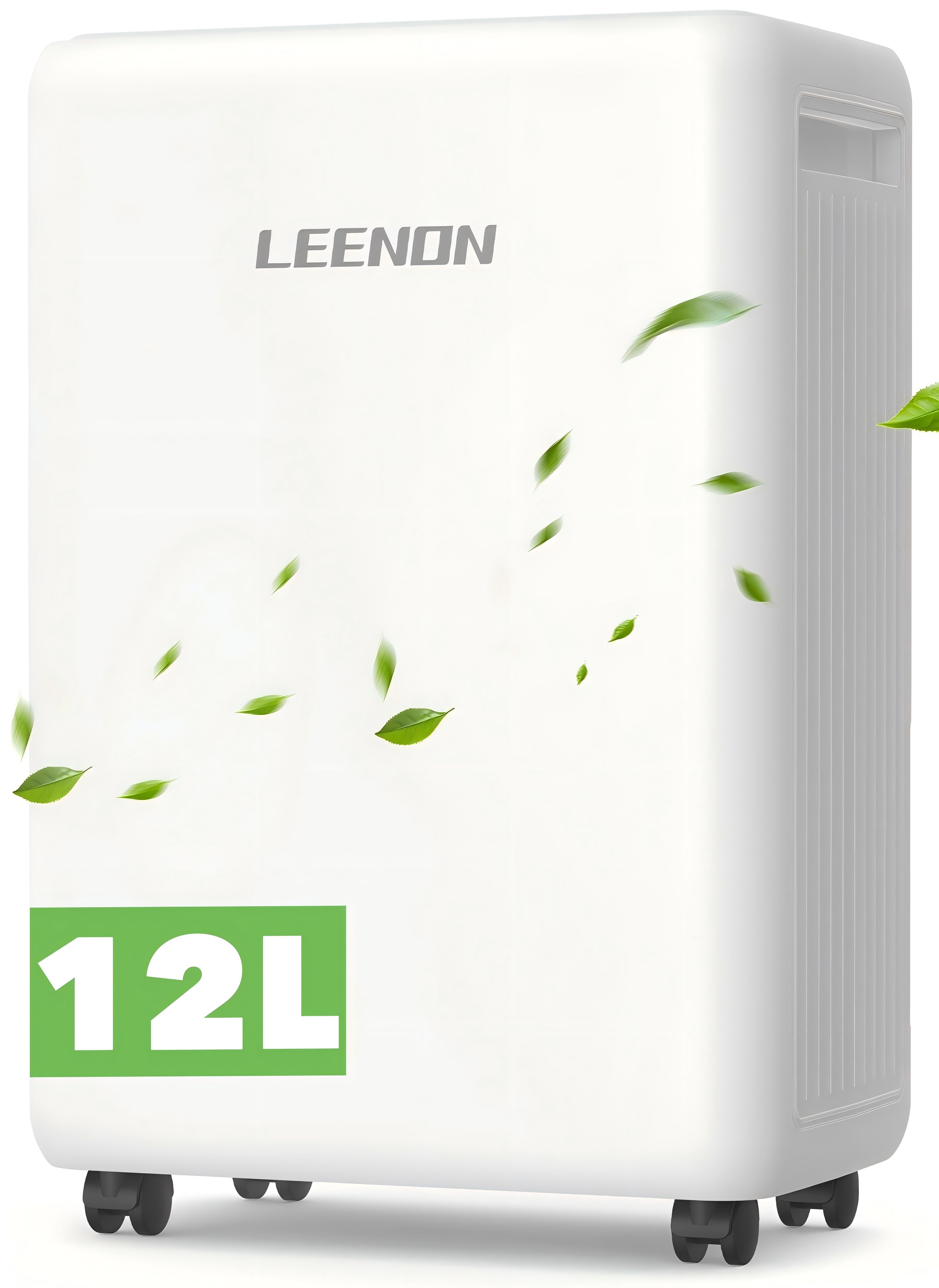 LEENON Luftentfeuchter 6 in 1 Luftentfeuchter Elektrisch,Timer,Entfeuchter Leise,Dauerbetrieb, für 150 m³ Räume, Entfeuchtung 12 l/Tag, Tank 1,9 l, Wäschetrocknung,Schlafmodus,Dehumidifier für Keller/Wohnung