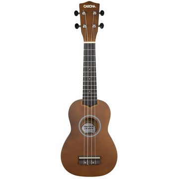 Cascha Ukulele Linde, Bundle, komplett mit Tasche,Stimmgerät, 3 Plektren und Lernbuch