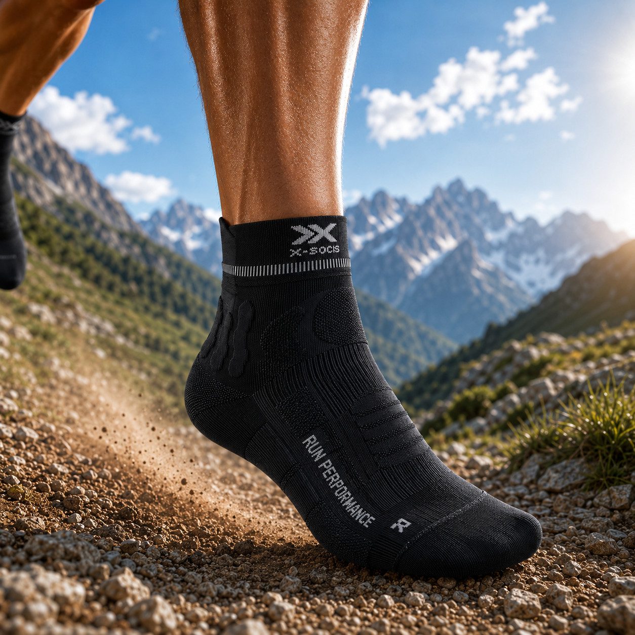 Laufsocken Herren Run Performance 4.0 Sportsocken schwarz