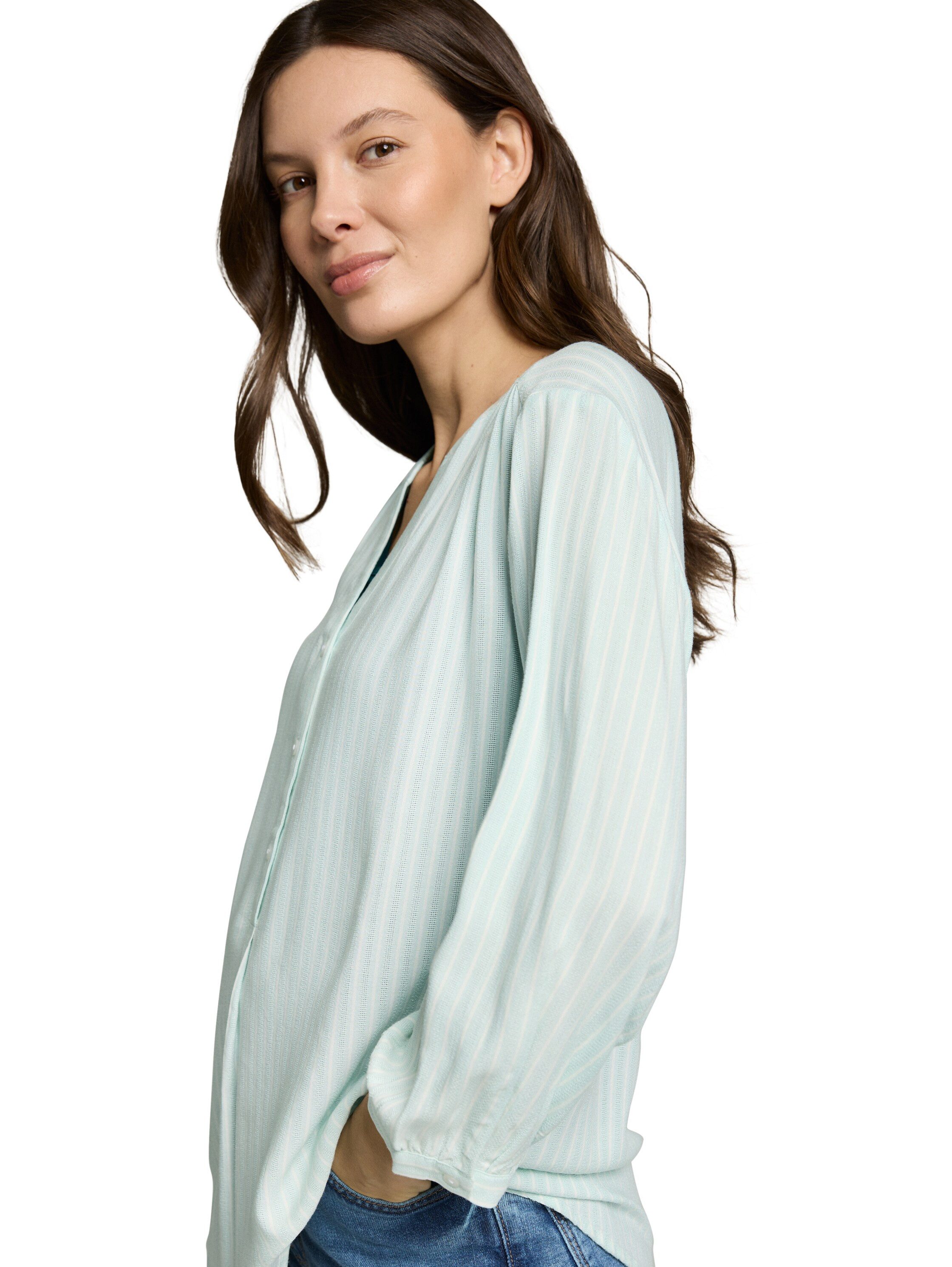 TOM TAILOR Klassische Bluse mit Streifen Muster günstig online kaufen