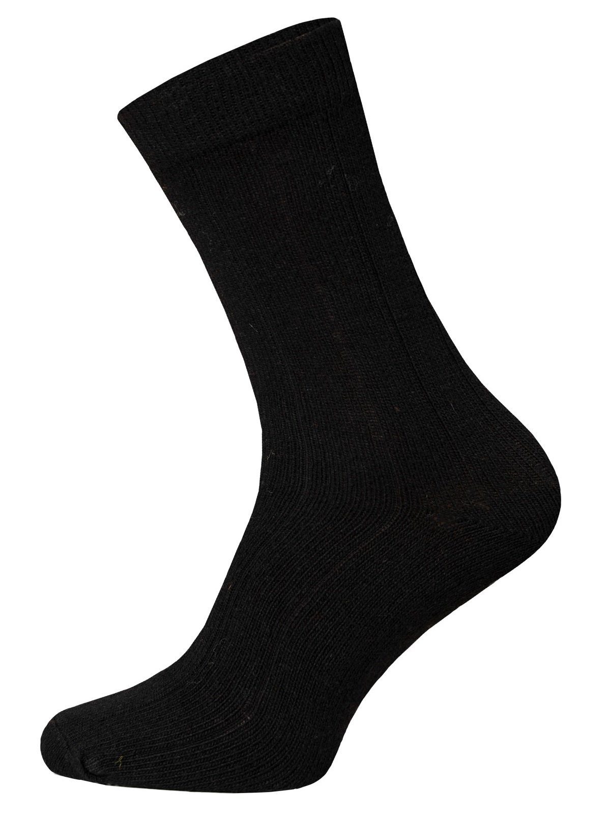 HomeOfSocks Socken Tagessocke The Goat (Merino und Kaschmir) schwarz - 2 Paar