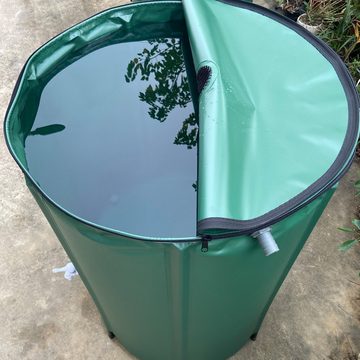 RAMROXX Regentonne Regenwassertonne Wassertank faltbar mit Ablasshahn 98x80cm 500L