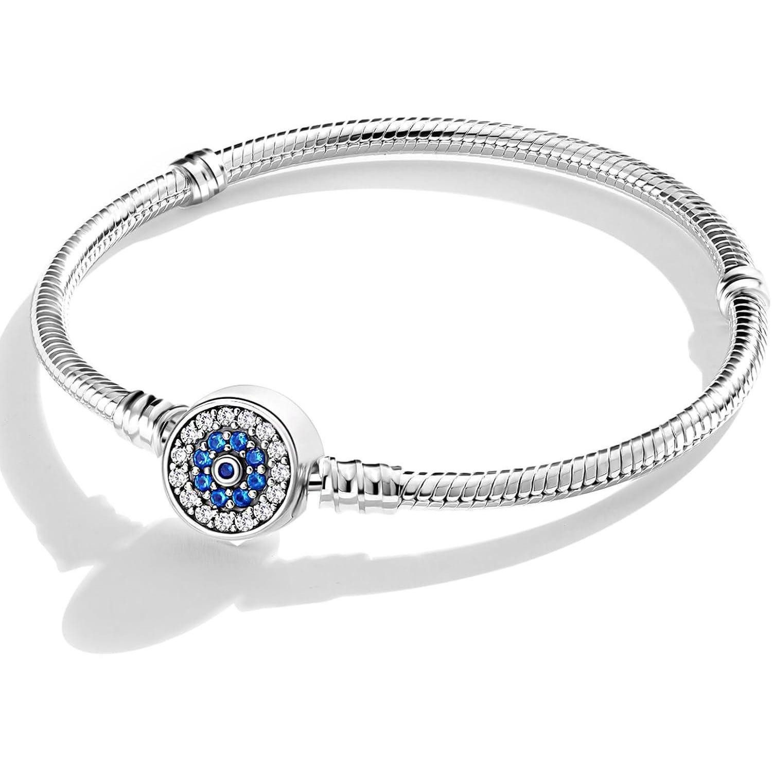 LuxusKollektion Charm-Armband Schlangen Gliederarmband Kugelverschluss 21CM