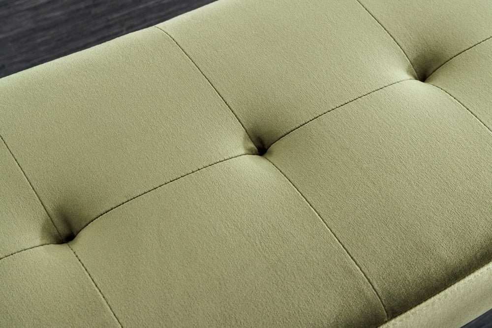 riess-ambiente Sitzbank BOUTIQUE Schlafzimmer 100cm · · · Metall grün Flur Wohnzimmer (Einzelartikel, 1-St), Samt schwarz · Esszimmer· 