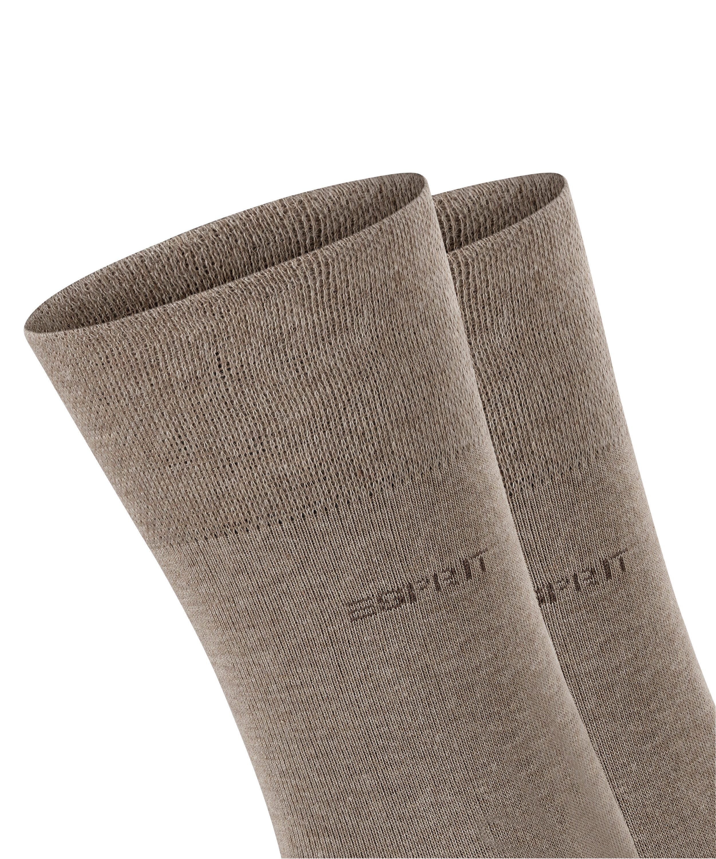 Esprit Socken Basic Easy (2-Paar, 2 Paar) druckfreier, breiter Komfortbund, atmungsaktiv, uni Socken