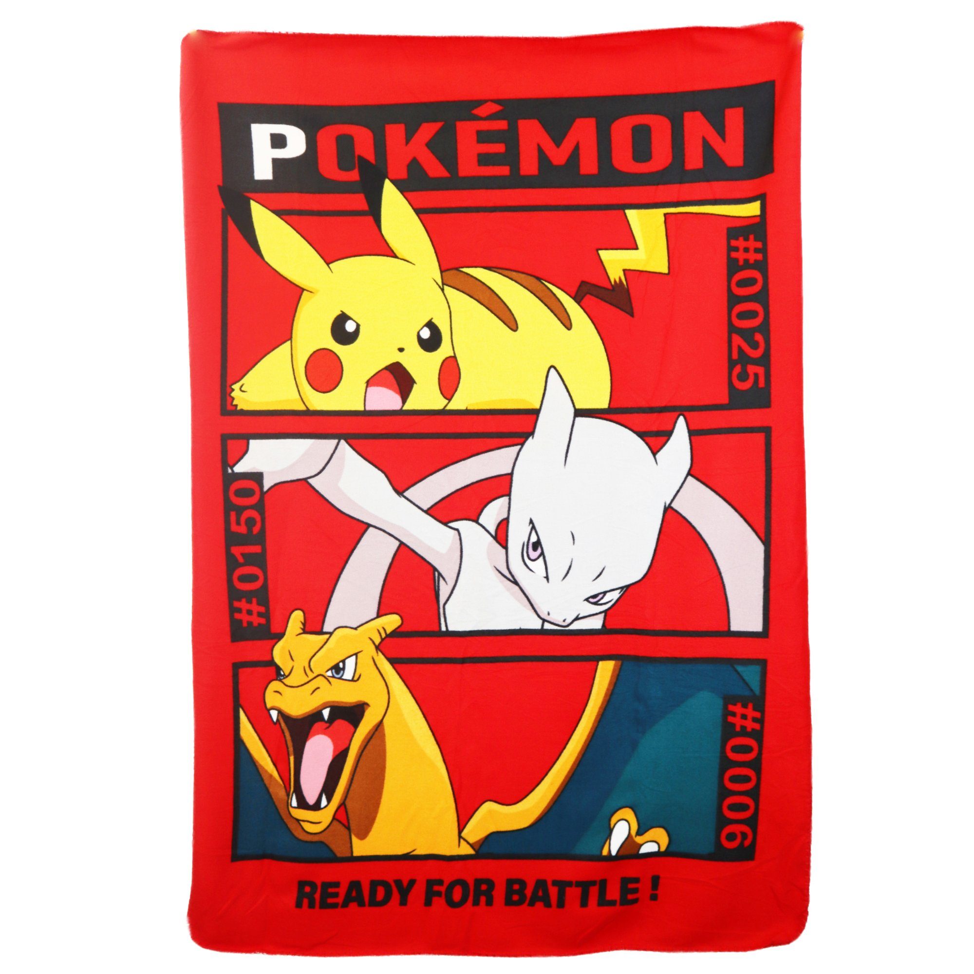 Wohndecke Pokemon Pikachu Mewtu Glurak Kinder Fleecedecke, POKÉMON, leichte Kuscheldecke Gr. 100x140 cm
