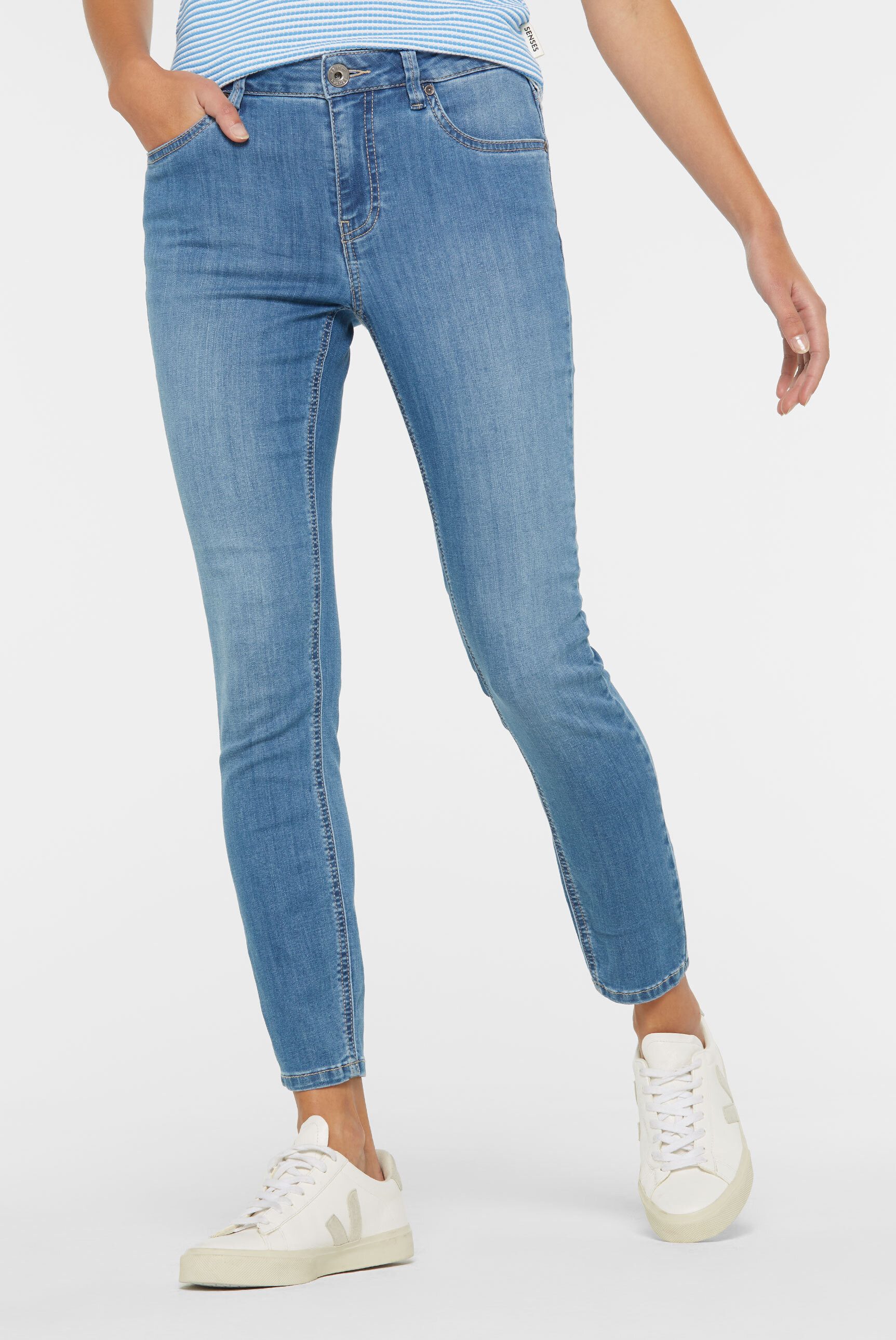 SENSES.THE LABEL Slim-fit-Jeans mit Used-Waschung – Bild 4 von 5