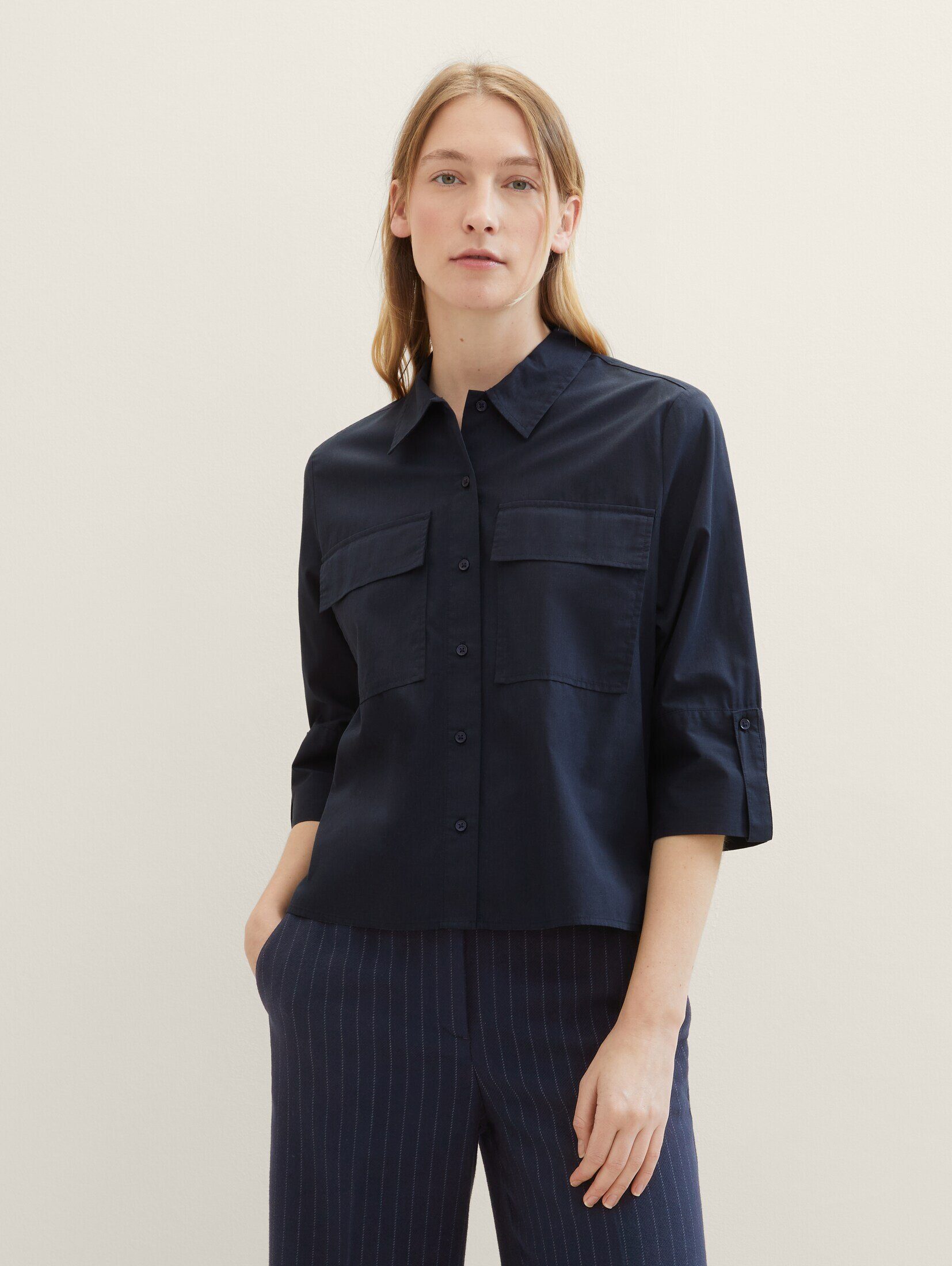 TOM TAILOR Denim Blusen-Top Für Damen – Lässig, Aus Weichem Crepe, Nachhaltig (BE PART)