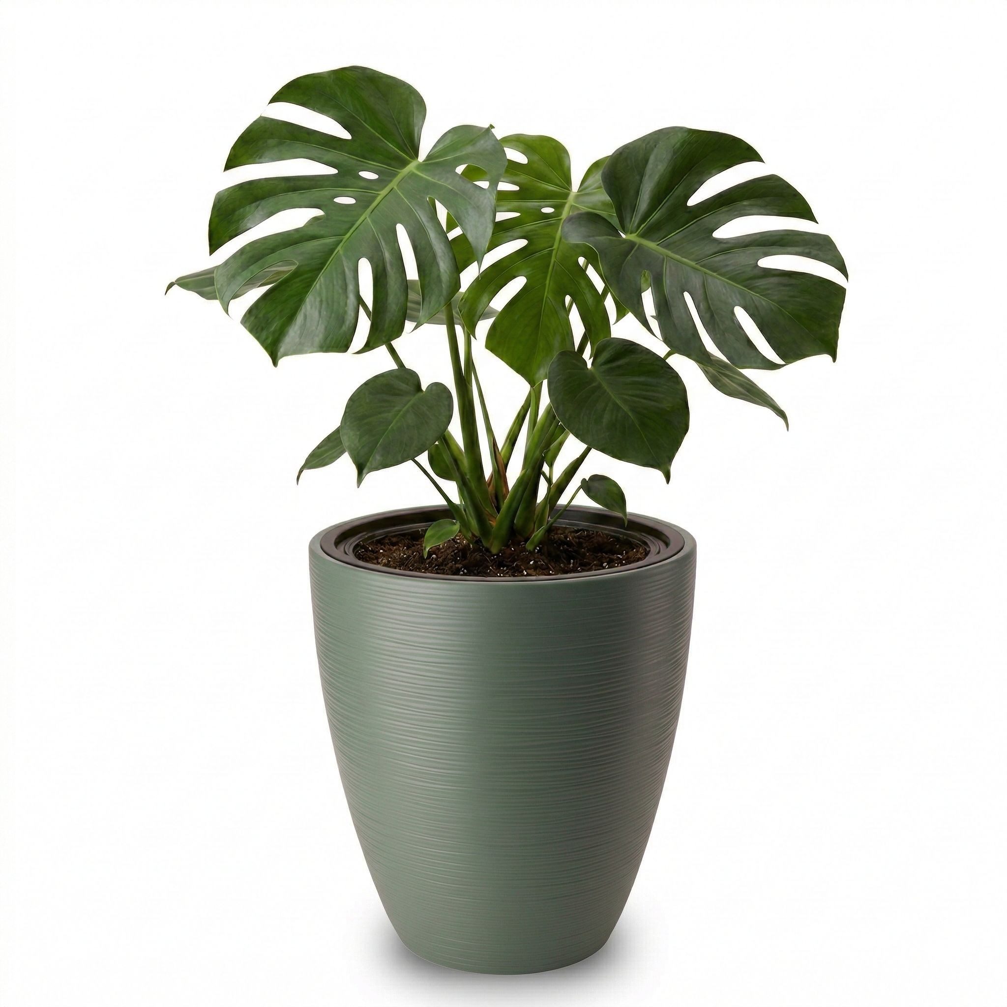 matches21 HOME & HOBBY Blumentopf Großer Outdoor Blumentopf CALMO salbei-grün in 29 x 32 cm (1 St), Runder innen, außen Pflanztopf als wetterfester Pflanzen-Topf