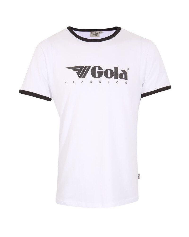 Gola T-Shirt Logo Classics Print Ringer (Baumwolle) weiss Herren